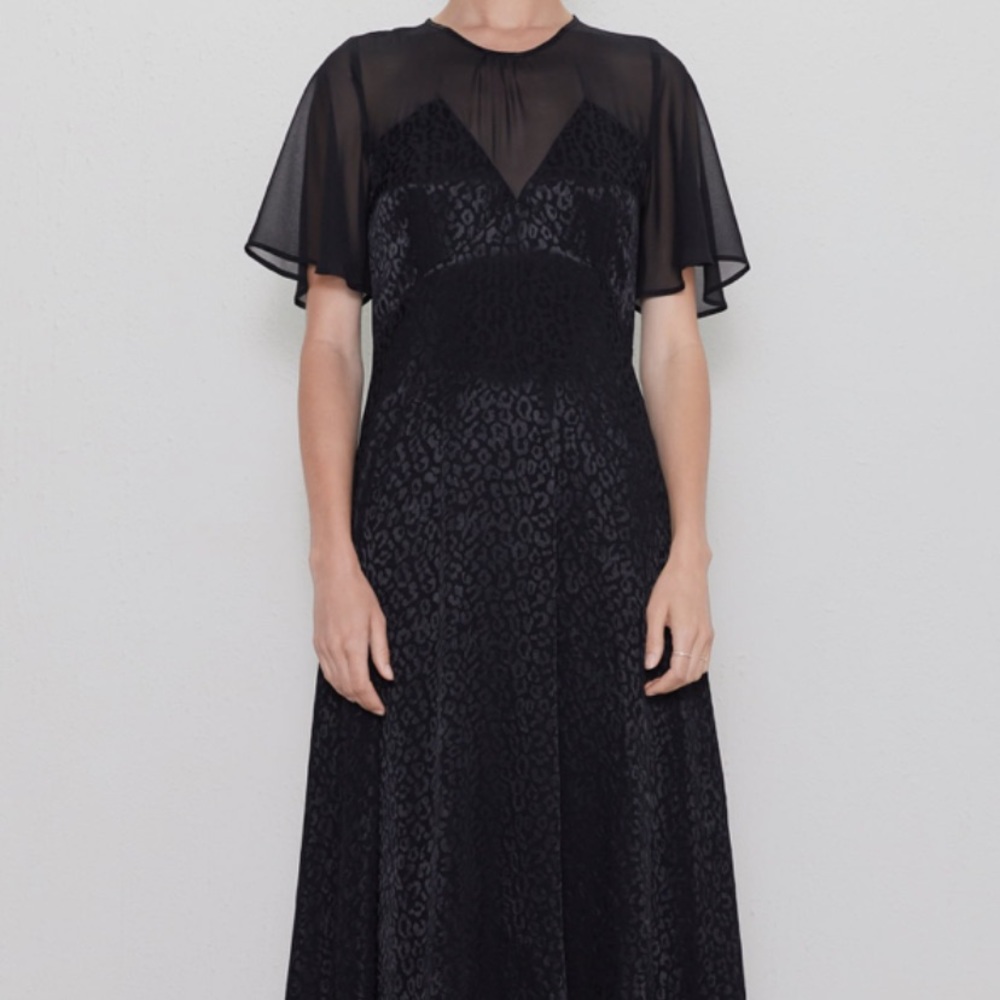 Zara Black MIDI Dress, NWT